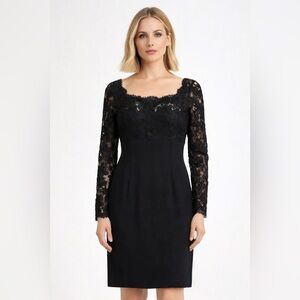 Carmen Marc Valvo Black Lace Cocktail Dress Size 10 Screen Worn Cruel Intentions